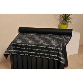 Mantel Rollo Novotex Negro "Buen Provecho" 1,2x48m 50g (6 Uds)