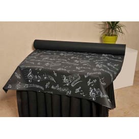 Mantel Rollo Novotex Negro "Música" 1,2x48m 50g (1 Ud)