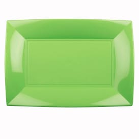 Bandeja de Plastico Verde Lima Nice PP 345x230mm (6 Uds)