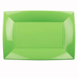 Bandeja de Plastico Verde Lima Nice PP 345x230mm (6 Uds)