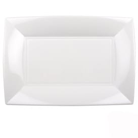 Bandeja de Plastico Blanco Nice PP 345x230mm (6 Uds)