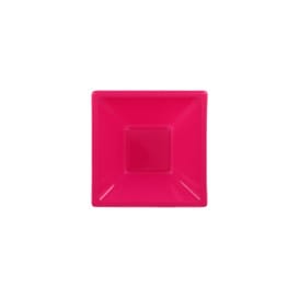 Bol de Plastico Cuadrado Fucsia 120x120x40mm (12 Uds)