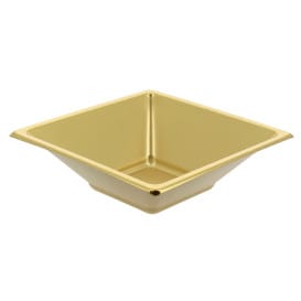 Bol de Plastico Cuadrado Oro 120x120x40mm (5 Uds)