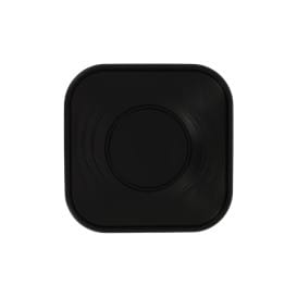 Plato de Plastico PP "X-Table" Cuadrado Negro 180mm (8 Uds)