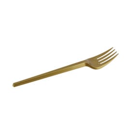 Tenedor de Plastico PS Oro 165mm (20 Uds)