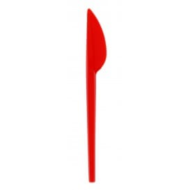Cuchillo de Plastico PS Rojo 165mm (600 Uds)