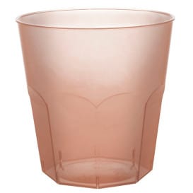 Vaso Plastico Marron Transp. PS Ø73mm 220ml (500 Uds)