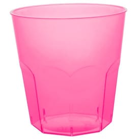 Vaso Plastico Fucsia Transp. PS Ø73mm 220ml (50 Uds)