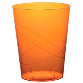 Vaso de Plastico Moon Naranja Transp. PS 350ml (200 Uds)