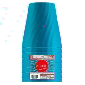 Vaso de Plastico PP "X-Table" Turquesa 320ml (128 Uds)