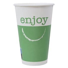 Vaso Cartón 12 Oz/360 ml "Enjoy" Ø8,0cm (100 Uds)