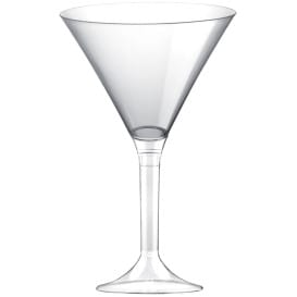 Copa de Plastico Cocktail con Pie Transparente 185ml (20 Uds)