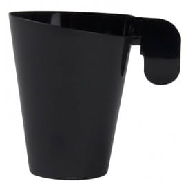 Taza de Plástico Design Negra 72ml (12 Uds)