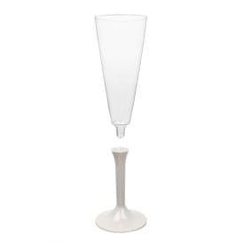 Copa de Plastico Cava con Pie Beige 160ml (20 Uds)
