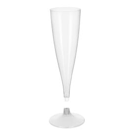 Copa de Plastico Cava con Pie Transparente 140ml (20 Uds)