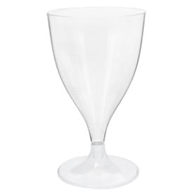 Copa de Plastico Vino con Pie Transparente 200ml (20 Uds)