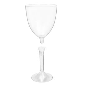 Copa de Plastico Vino con Pie Transparente 300ml (200 Uds)