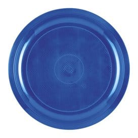 Plato de Plastico Azul Mediterraneo Round PP Ø290mm (300 Uds)
