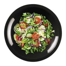 Plato de Plastico Hondo Negro Round PP Ø195mm (50 Uds)