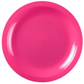 Plato de Plastico Llano Fucsia Round PP Ø185mm (300 Uds)