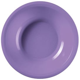 Plato de Plastico Hondo Lila Round PP Ø195mm (50 Uds)