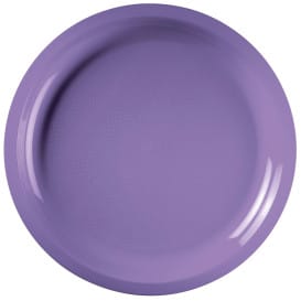 Plato de Plastico Lila Round PP Ø290mm (25 Uds)