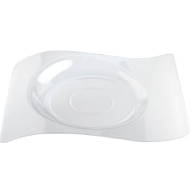 Plato de Plastico "Forma" Transparente 28x23 cm (12 Uds)