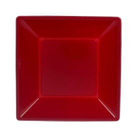 Plato de Plastico Hondo Cuadrado Burdeos 170mm (360 Uds)