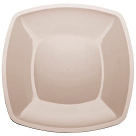 Plato de Plastico Llano Beige Square PS 300mm (72 Uds)