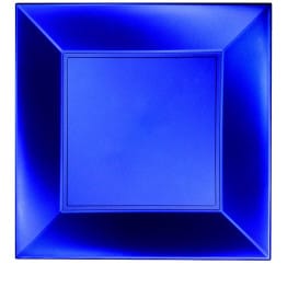 Plato de Plastico Llano Azul Nice Pearl PP 290mm (12 Uds)