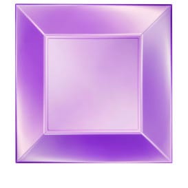 Plato de Plastico Llano Violeta Nice Pearl PP 290mm (12 Uds)