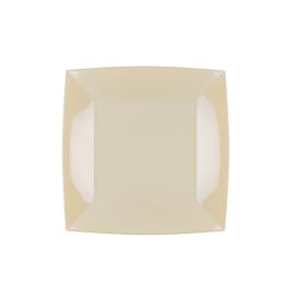 Plato de Plastico Llano Crema Nice PP 180mm (25 Uds)