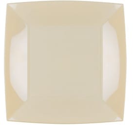 Plato de Plastico Llano Crema Nice PP 290mm (12 Uds)