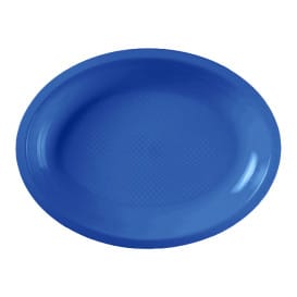 Bandeja Ovalada Azul Mediterraneo Round PP 305mm (300 Uds)