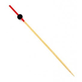 Pinchos de "Bola" de Bambu en Rojo y Negro 120mm (5000 Uds)