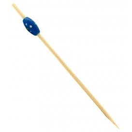 Pinchos de Bambu "Punteado" Azul 120mm (200 Uds)