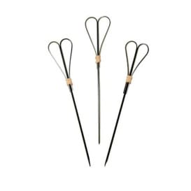Pincho de Bambú "Cuore" Negro 180mm (200 Uds)