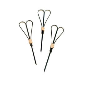 Pincho de Bambú "Cuore" Negro 90mm (200 Uds)