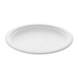 Plato Caña de Azucar Blanco Ø180mm (50 Uds)