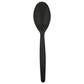 Cuchara de Plastico Easy PS Negro 185 mm (20 Uds)