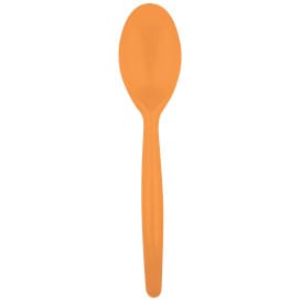 Cuchara de Plastico Easy PS Naranja 185 mm (20 Uds)