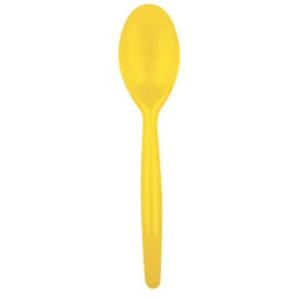 Cuchara de Plastico Easy PS Amarillo 185 mm (20 Uds)