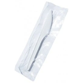 Cuchillo de Plastico PS Blanco 170 mm Estuchado (1000 Uds)