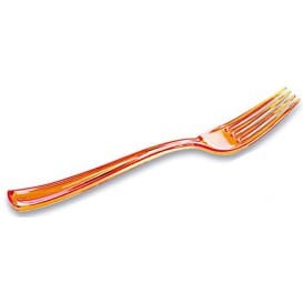 Tenedor de Plastico Premium Naranja 190 mm (10 Uds)