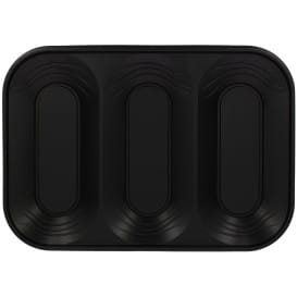 Bandeja de Plastico PP "X-Table" 3C Negro 330x230mm (2 Uds)