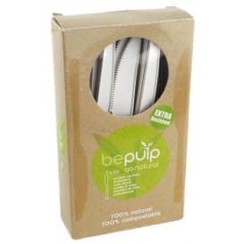 Cuchillo Biodegradable PLA Blanco 160mm (50 Uds)
