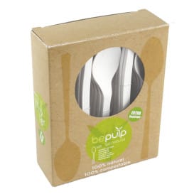 Cuchara Biodegradable PLA Blanco 155mm (500 Uds)