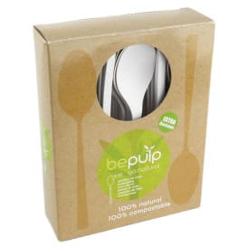 Cucharilla Café Biodegradable PLA Blanco 120mm (500 Uds)