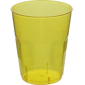 Vaso Plastico Chupito "Diamant" PS Cristal Amarillo 50ml (20 Uds)