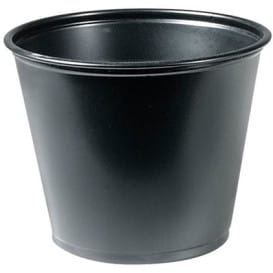 Tarrina de Plastico PP para Salsas Negra 165ml Ø73mm (125 Uds) 